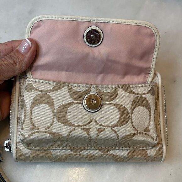 Coach Ashley Signature Sateen Small Zip Wallet - Picture 11 of 16